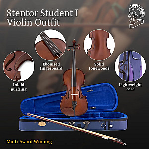 Stentor 1400A2 Student Violin Outfit, 4/4 Full Size